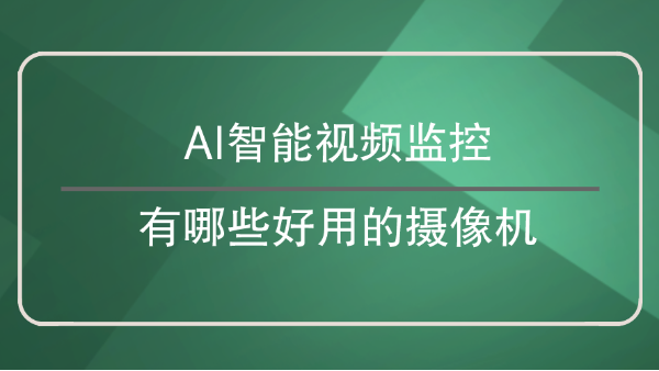 AI智能視頻監控有哪些好用的攝像機