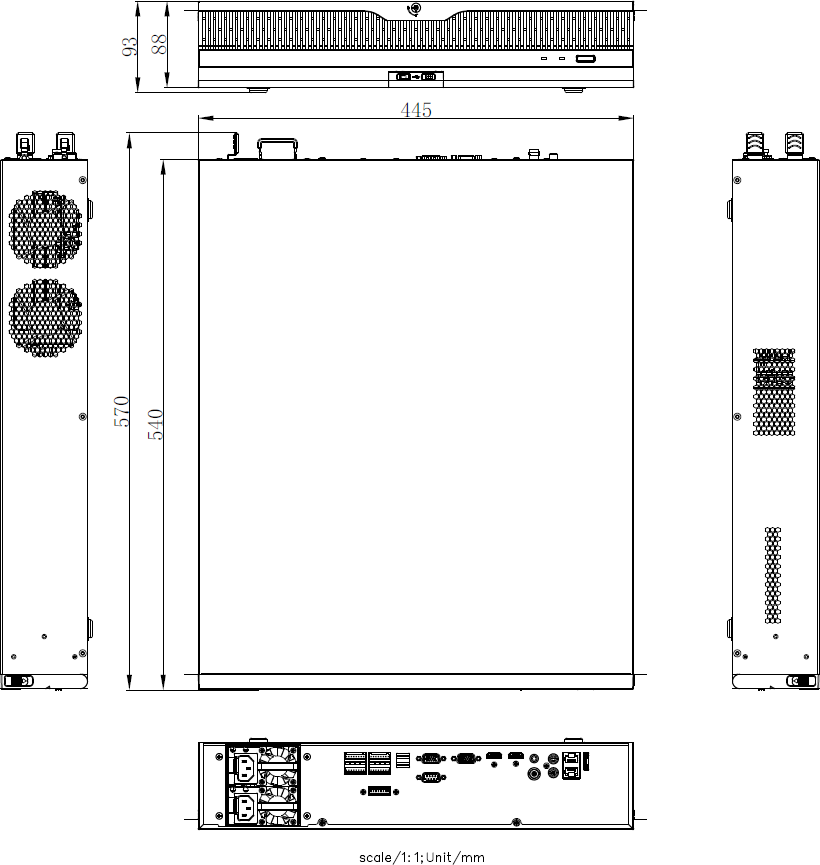 DS-9600N-I8R-V3產品尺寸