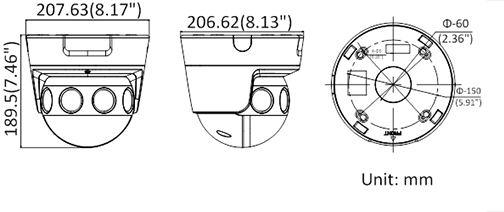 DS-2CD6924F-IHS(B)產(chǎn)品尺寸