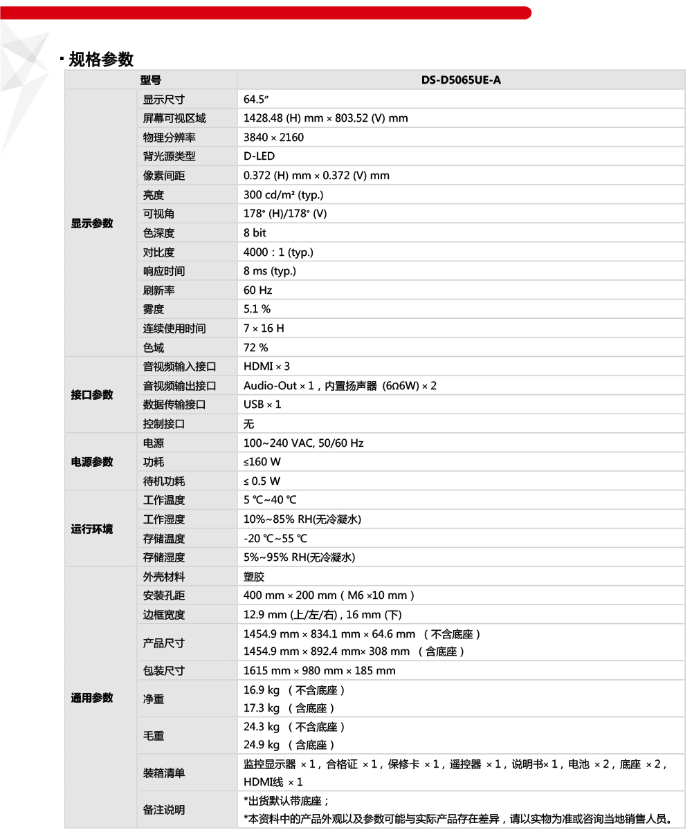 DS-KHJ804產(chǎn)品參數(shù)