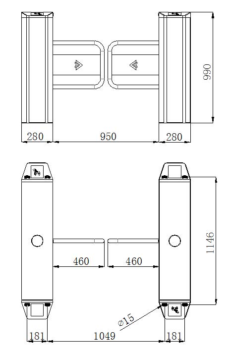 D__02-報警門禁可視對講_04-人員通道_01-彩頁_DS-K3B302擺閘規格書1909116