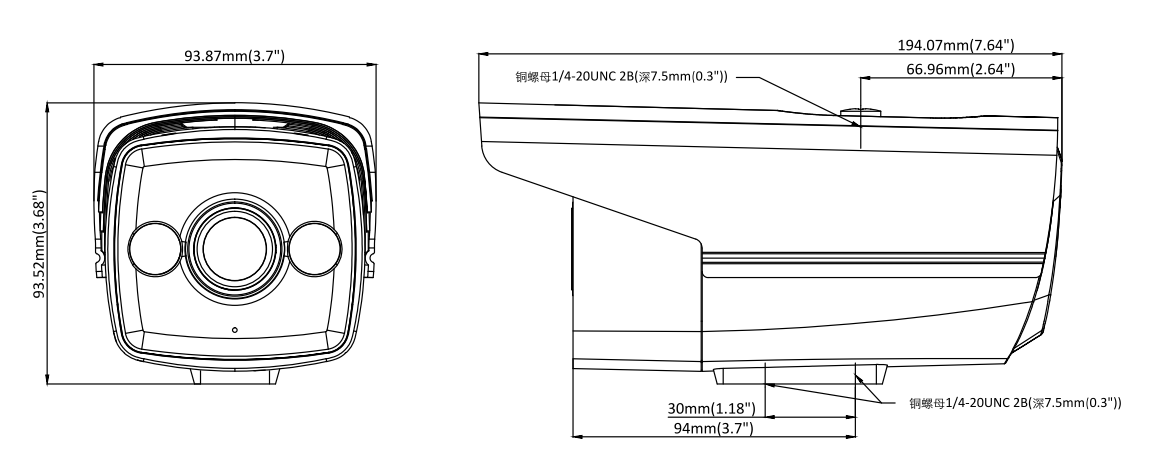 DS-2XD8T86E/MD-LS(8mm)產品尺寸