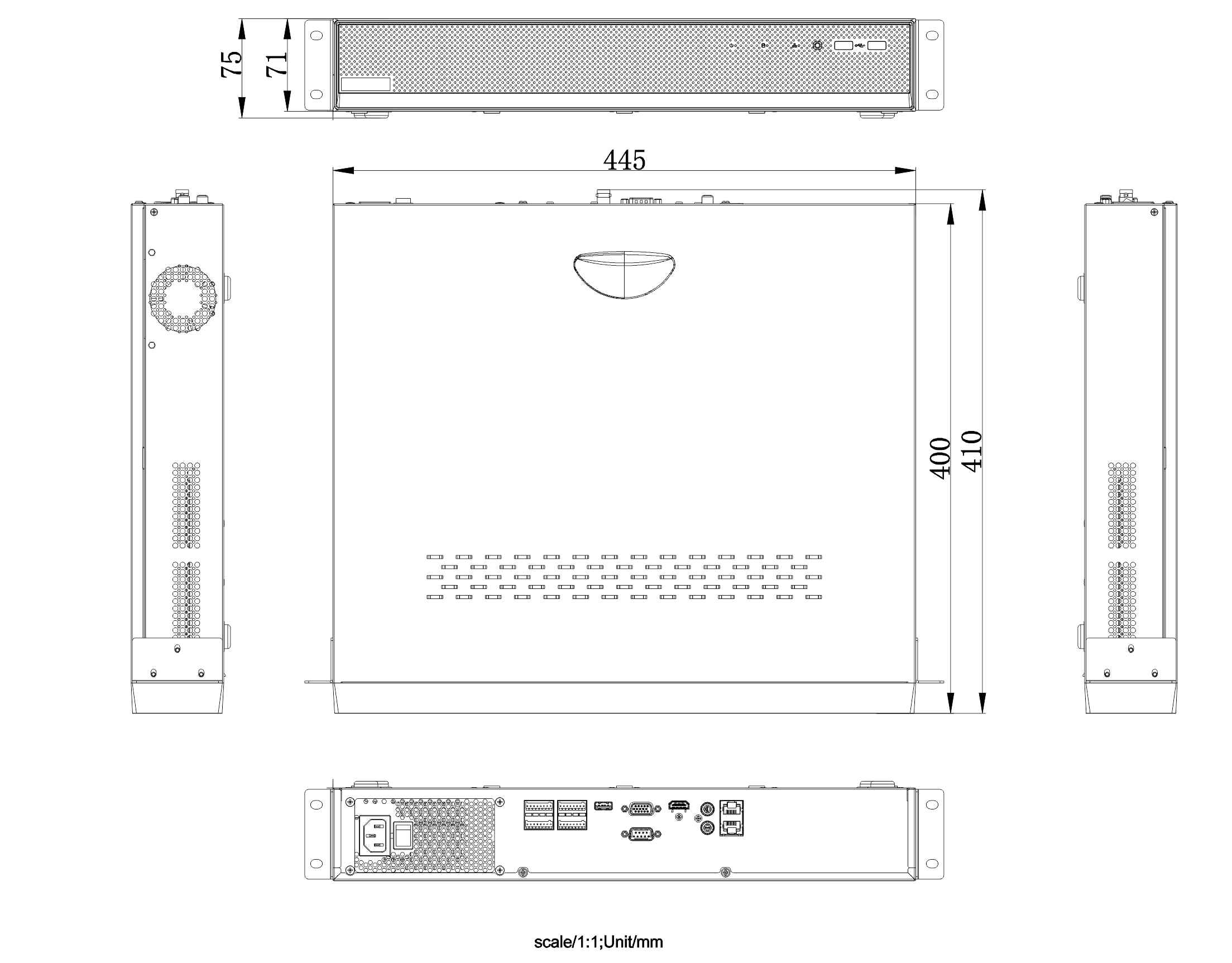 DS-8600N-E8-V3產品尺寸