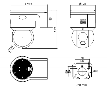 iDS-2DE3A40BW-D外形尺寸